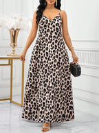 Vestido Longo Floral Decote V com Aplicação de Rosa 3D - La Lecce