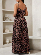 Vestido Longo Floral Decote V com Aplicação de Rosa 3D - La Lecce