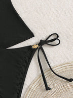 Tankini Vazado com Nó e Amarração Ajustável