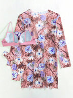 Conjunto Praia Flora Paradise 3 Peças