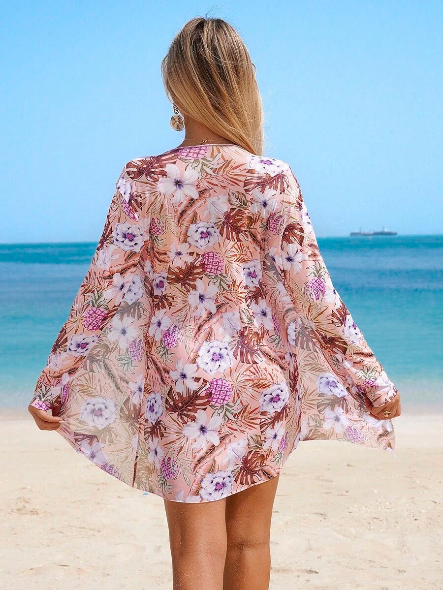 Conjunto Praia Flora Paradise 3 Peças