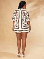 Conjunto Plus Size com Ombro Caído