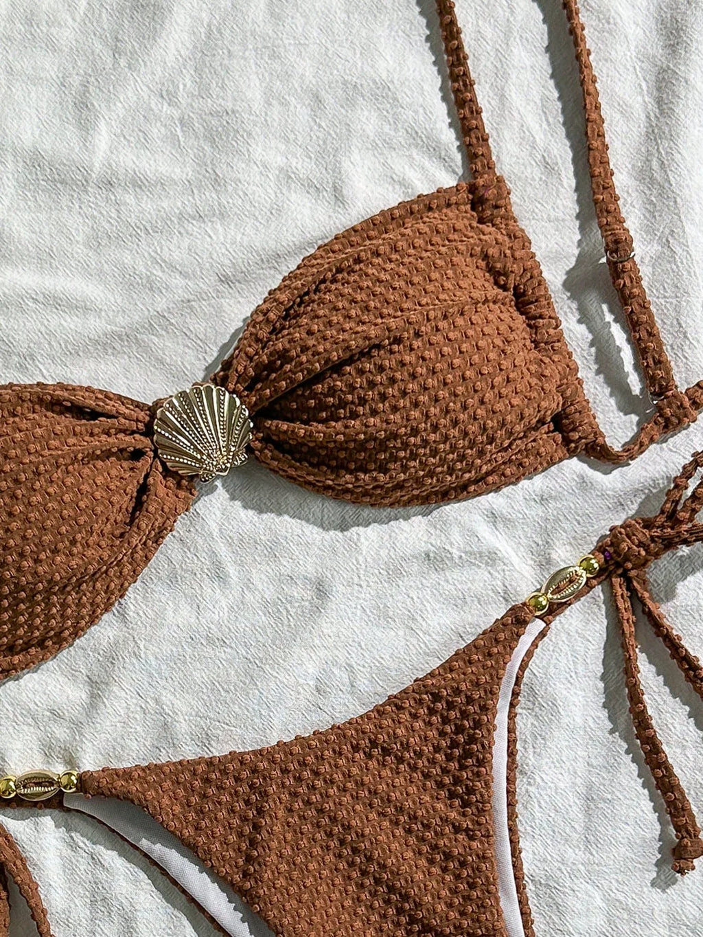 Biquíni Alças Finas com Tie Back e Nó Lateral
