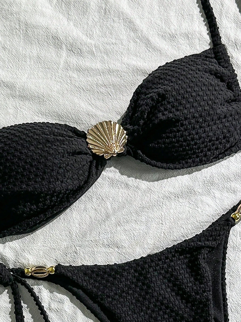 Biquíni Alças Finas com Tie Back e Nó Lateral