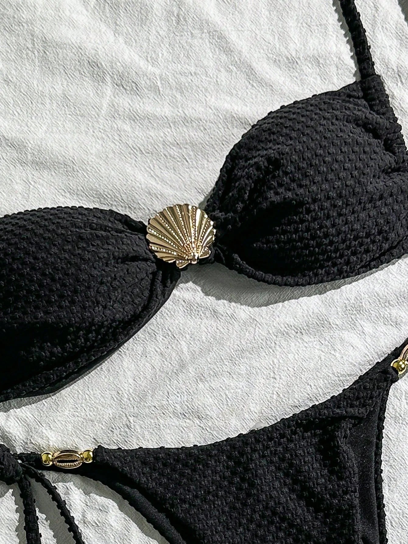 Biquíni Alças Finas com Tie Back e Nó Lateral