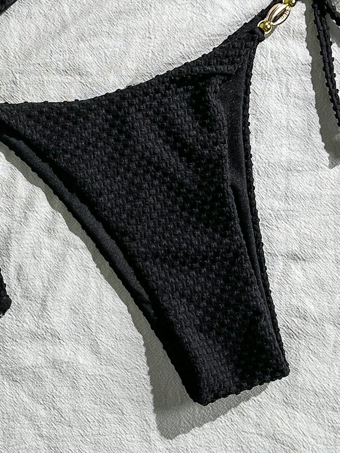Biquíni Alças Finas com Tie Back e Nó Lateral