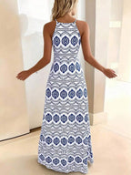 Vestido Longo Boho de Alças Finas com Bainha Assimétrica - La Lecce