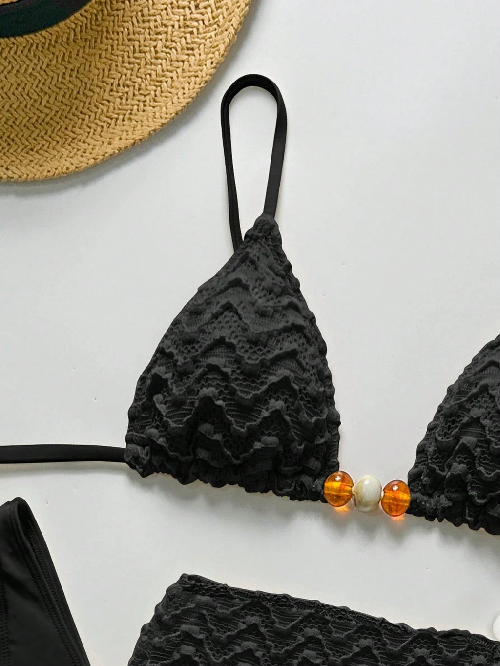 Conjunto de Biquíni 3 Peças Texturizado com Saia