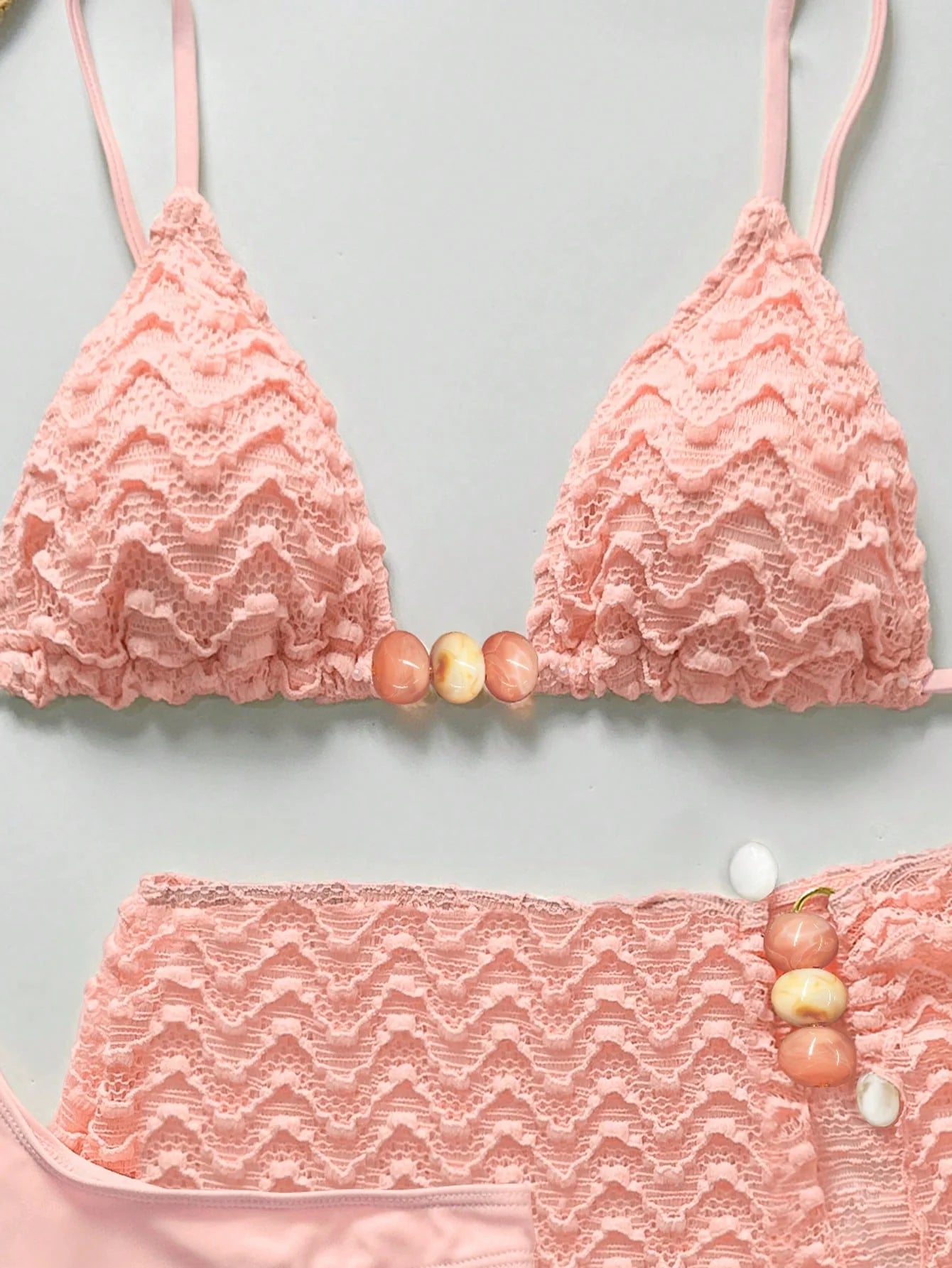 Conjunto de Biquíni 3 Peças Texturizado com Saia