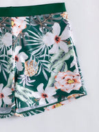 Conjunto de Biquíni 3 Peças Estampa Tropical