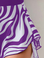 Conjunto de Praia com Saia Transpassada e Nó Lateral