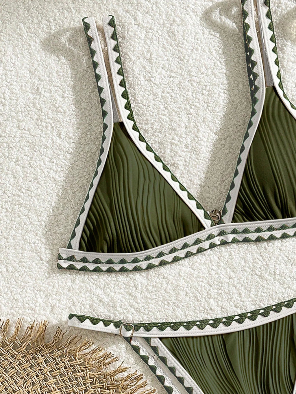 Biquíni Assimétrico Texturizado Bloco de Cores