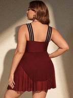 Maiô Plus Size com Saia Longa