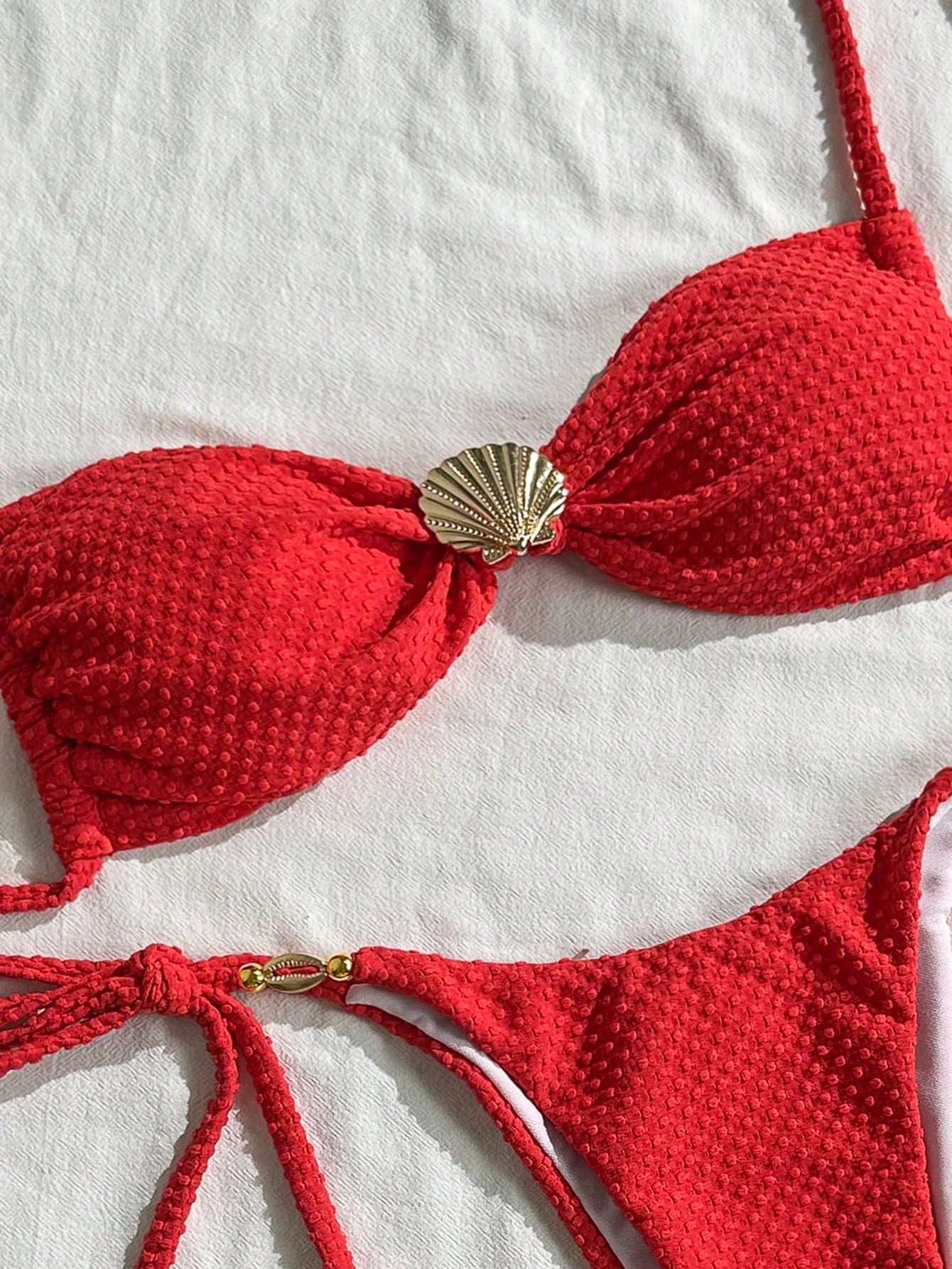 Biquíni Alças Finas com Tie Back e Nó Lateral