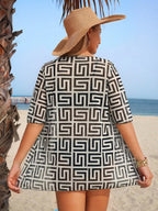 Conjunto de Biquíni 3 Peças Estampa Tropical