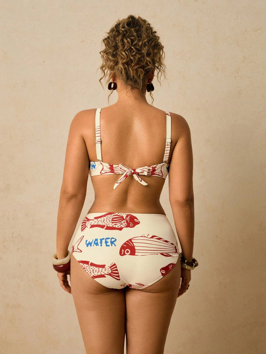Biquíni Plus Size Bandeau Geométrico