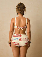Biquíni Plus Size Bandeau Geométrico