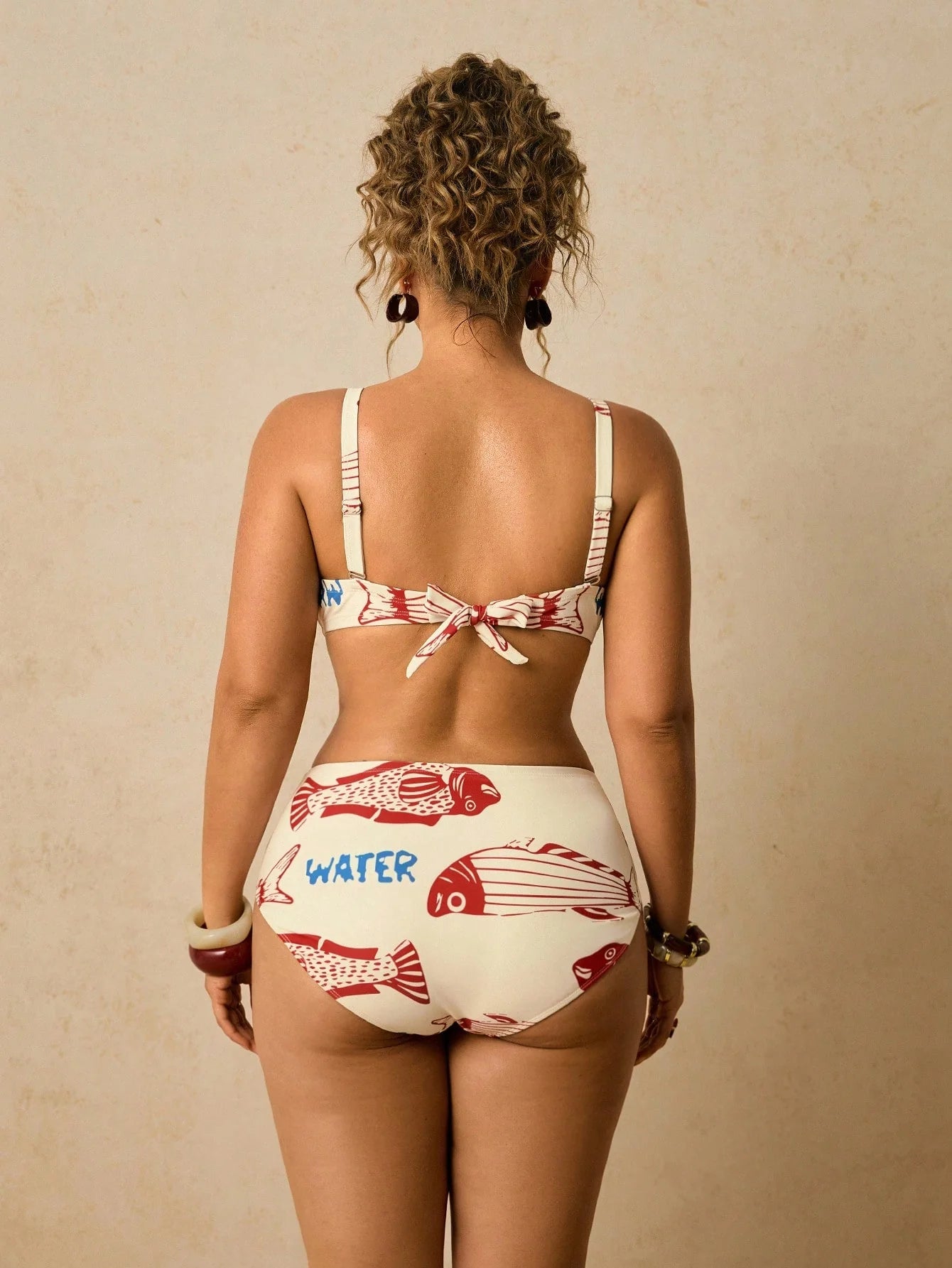 Biquíni Plus Size Bandeau Geométrico