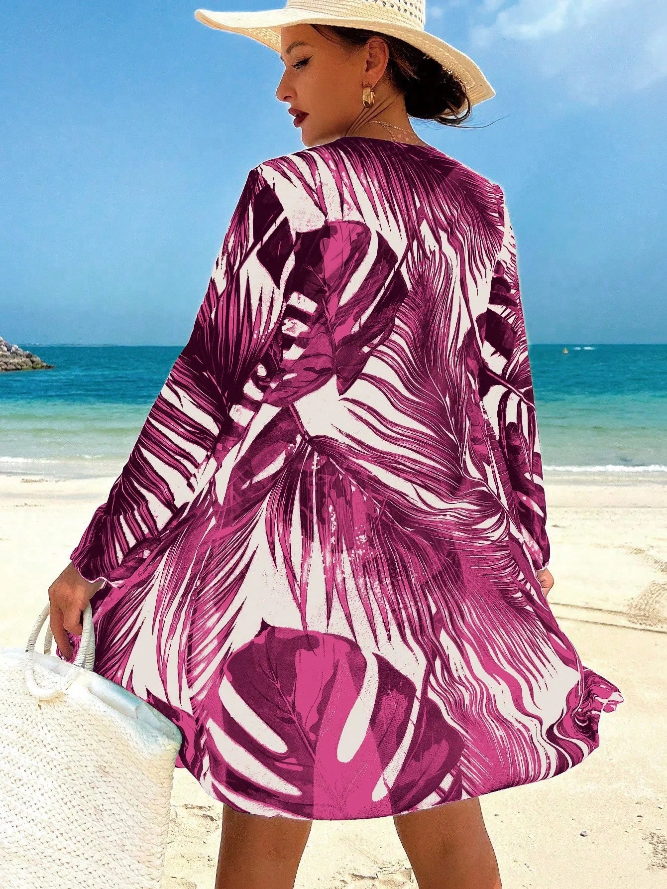 Conjunto Tropical 3 Peças com Saída de Praia