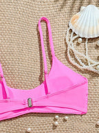 Biquíni Bandeau Minimalista com Fivela