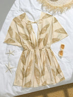 Saída de Praia Vestido Slim Fit com Nó