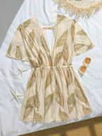 Saída de Praia Vestido Slim Fit com Nó