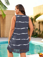 Saída de Praia Plus Size Tie Dye