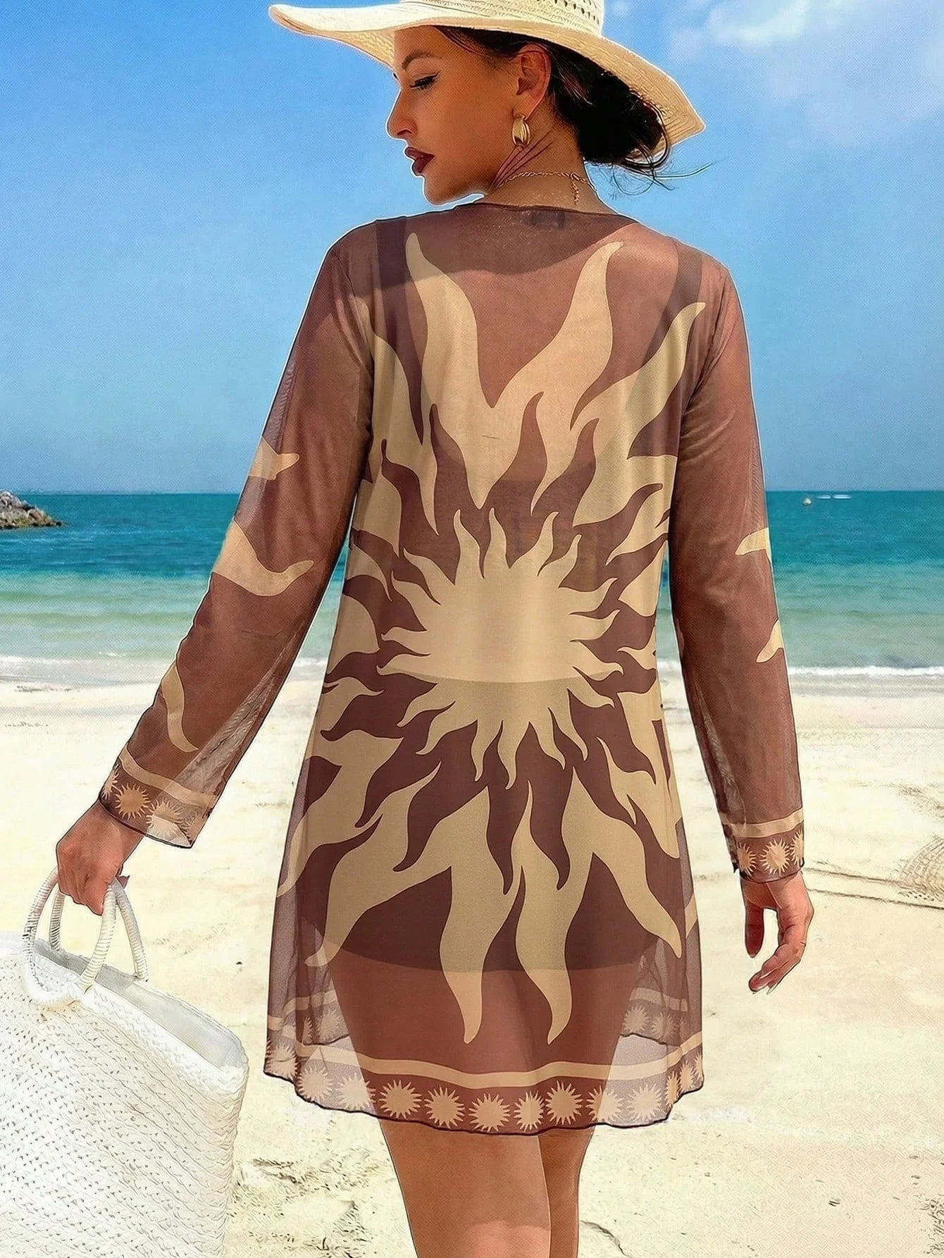 Conjunto Tropical 3 Peças com Saída de Praia