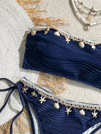 Biquíni Bandeau com Nó Lateral