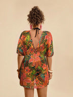 Saída de Praia Plus Size Tie Back