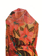 Saída de Praia Plus Size Tie Back