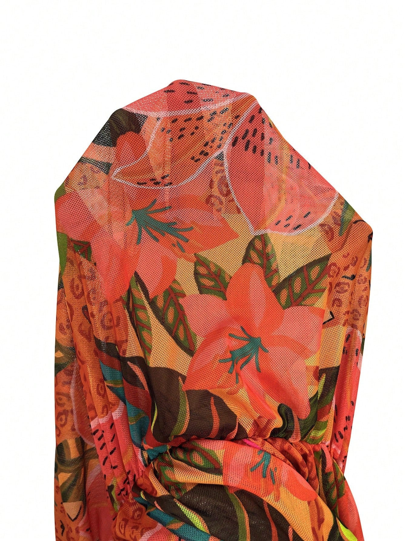 Saída de Praia Plus Size Tie Back