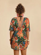 Saída de Praia Plus Size Tie Back