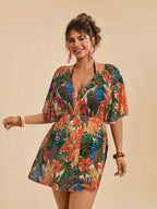 Saída de Praia Plus Size Tie Back