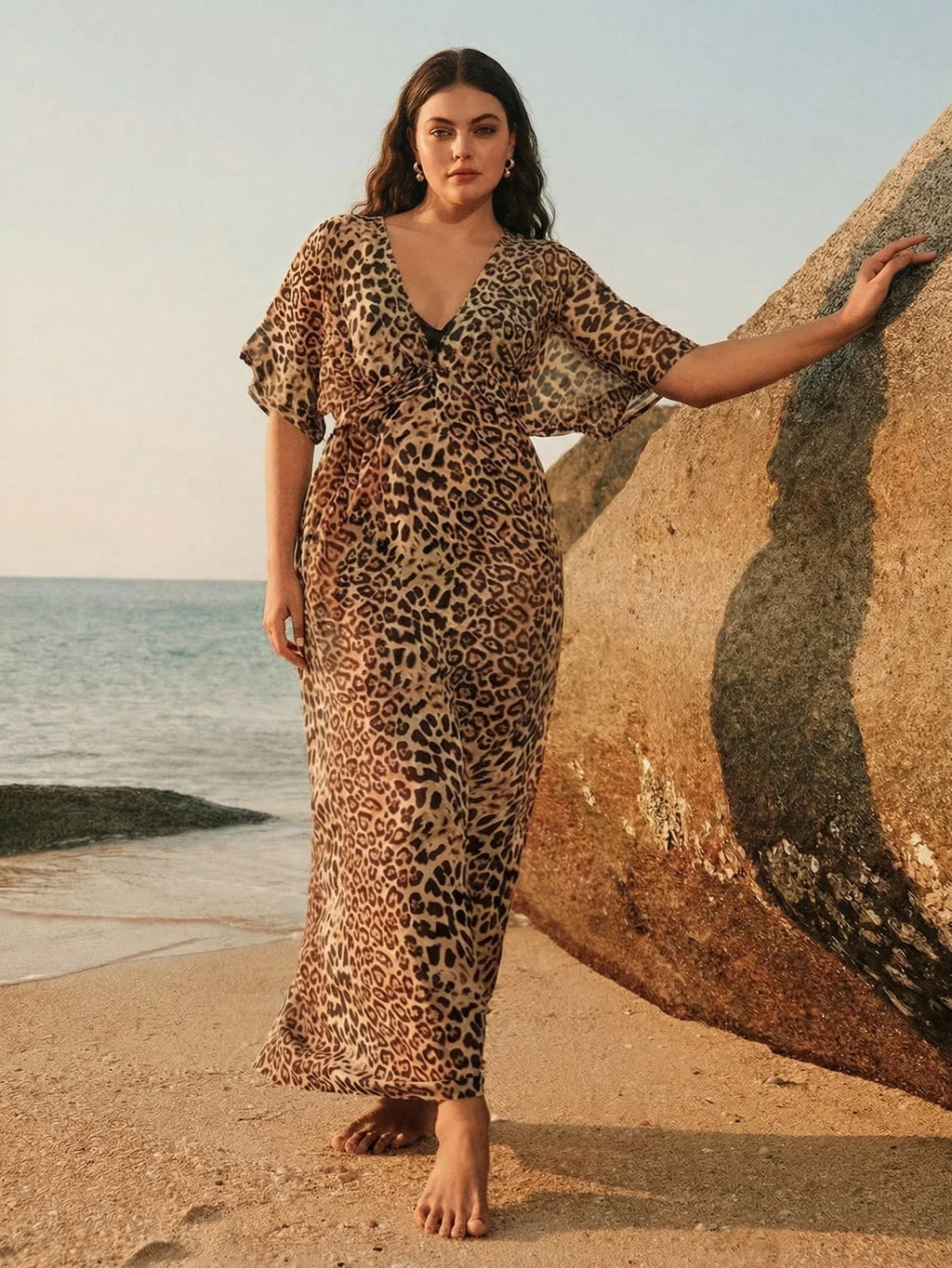 Saída de Praia Plus Size Cruzada
