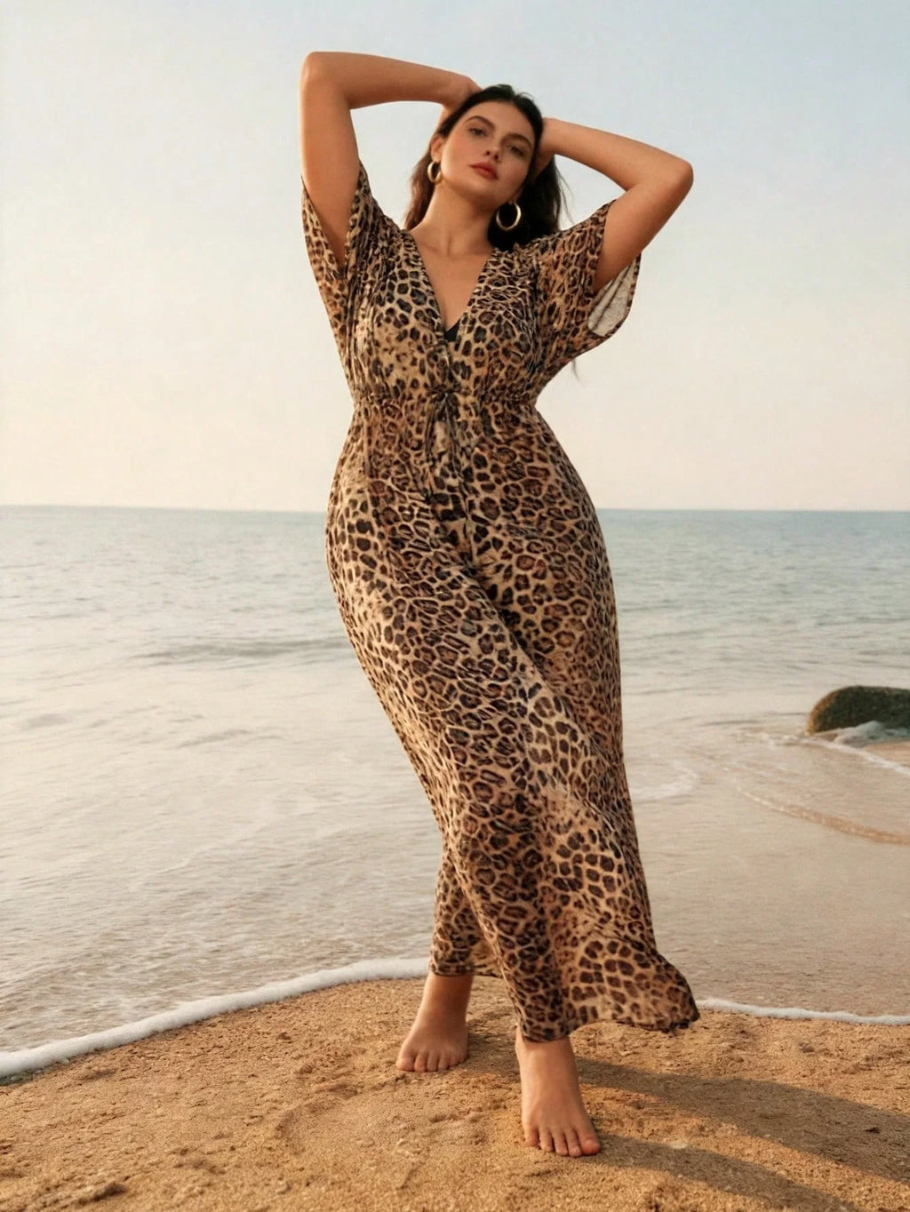 Saída de Praia Plus Size Cruzada