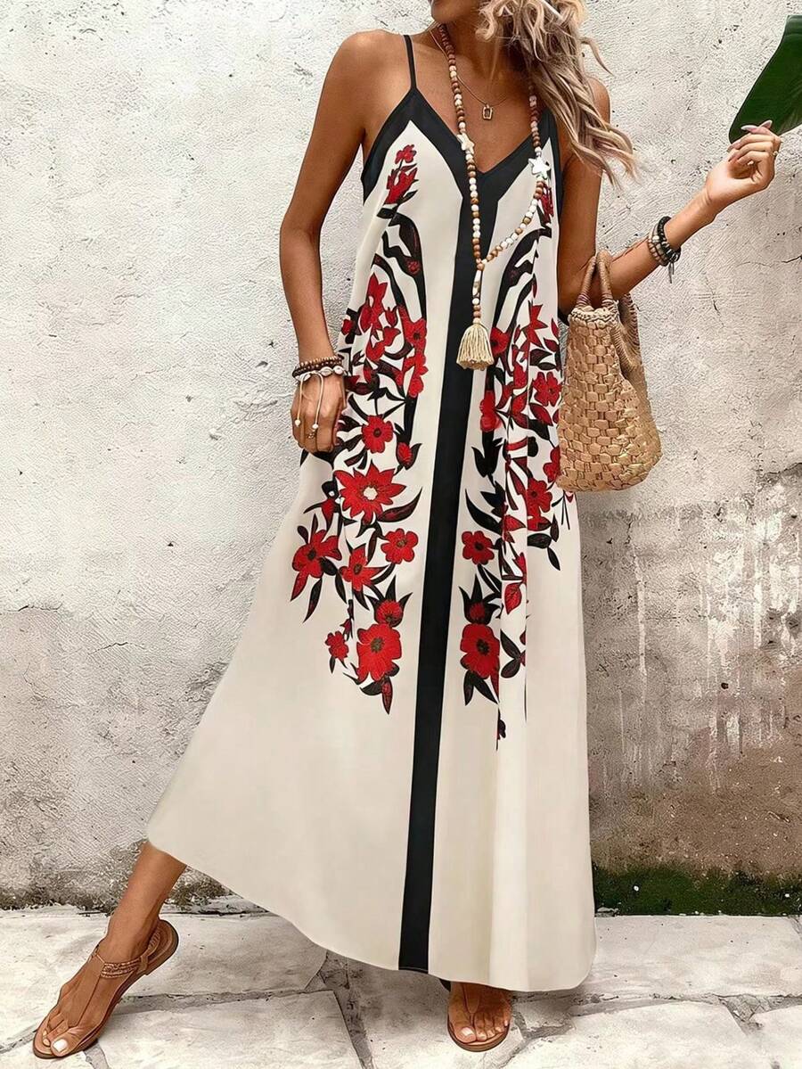 Vestido Longo Estampa de Leopardo com Costas Abertas - La Lecce