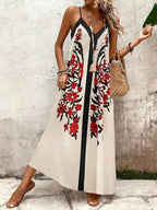Vestido Longo Estampa de Leopardo com Costas Abertas - La Lecce