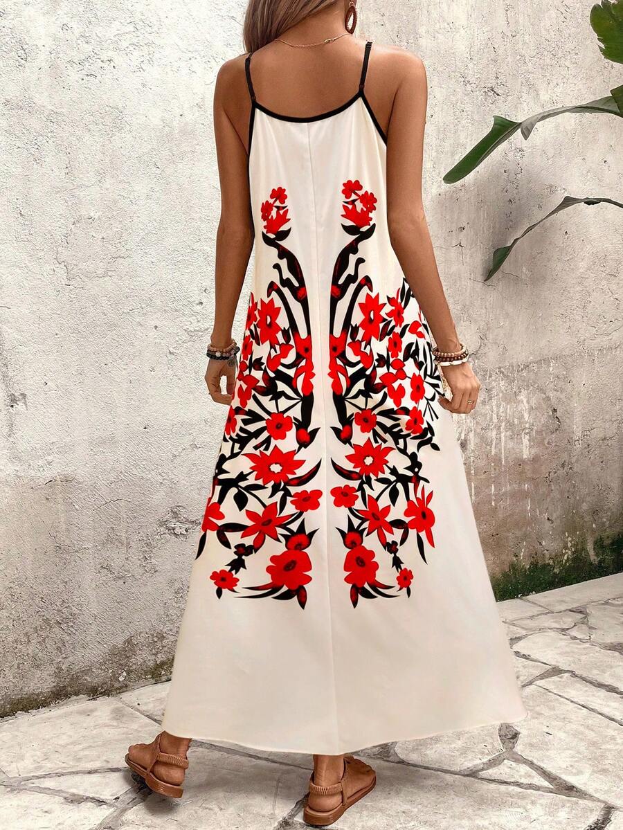 Vestido Longo Estampa de Leopardo com Costas Abertas - La Lecce