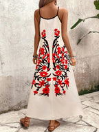 Vestido Longo Estampa de Leopardo com Costas Abertas - La Lecce