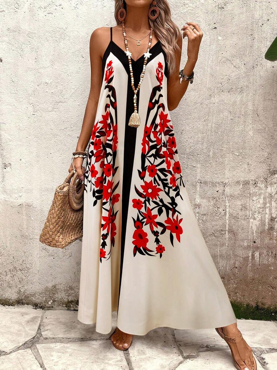 Vestido Longo Estampa de Leopardo com Costas Abertas - La Lecce