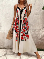 Vestido Longo Estampa de Leopardo com Costas Abertas - La Lecce