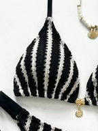 Conjunto Biquíni 3 Peças com Calça e Tie Back