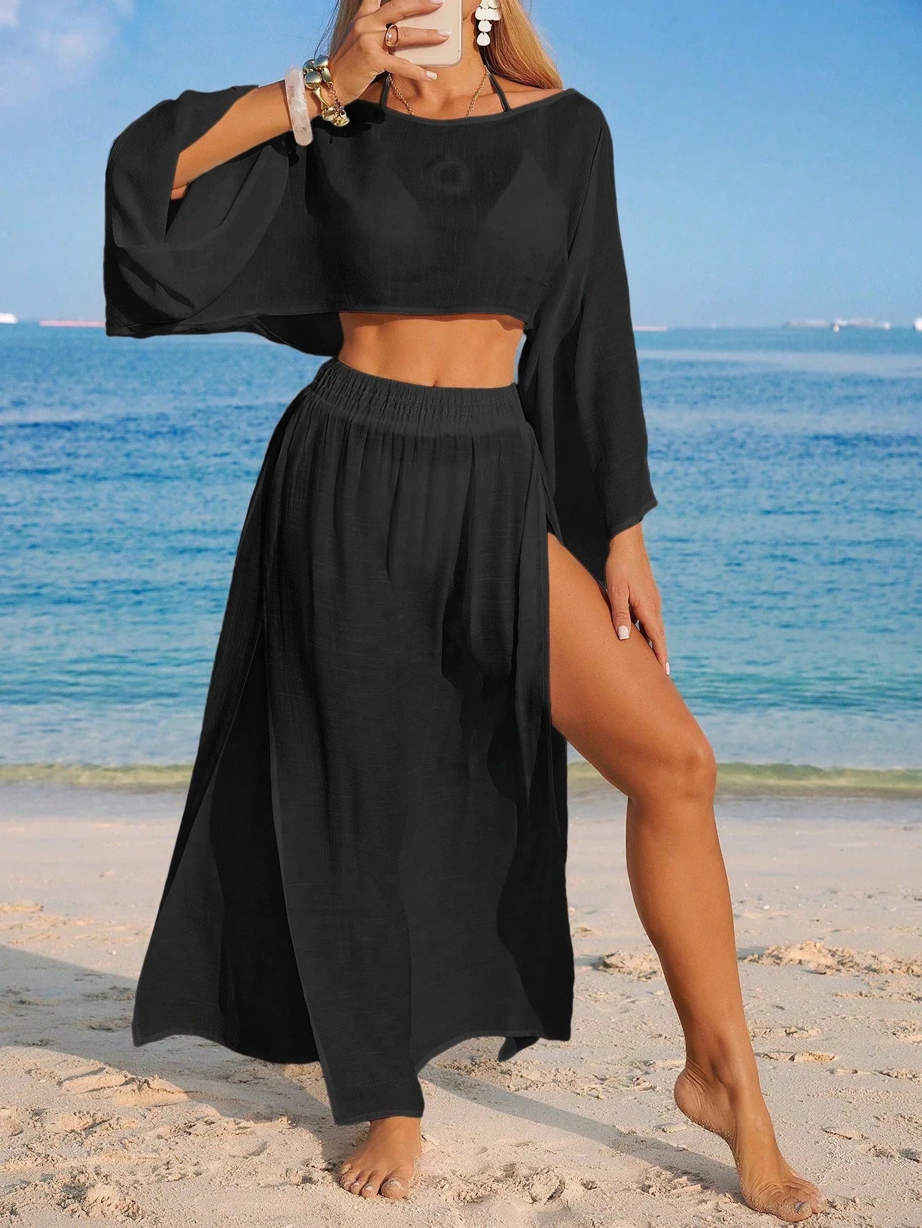 Conjunto 2 Peças Resort Semi-Transparente