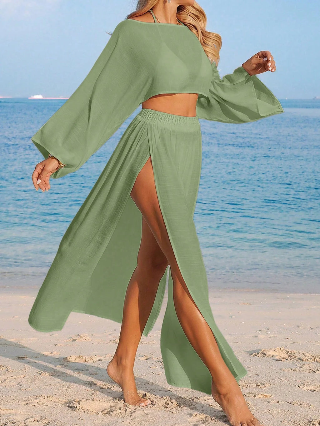 Conjunto 2 Peças Resort Semi-Transparente