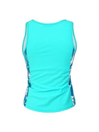 Conjunto de Praia 2 Peças com Regata e Saia Shorts Estampada