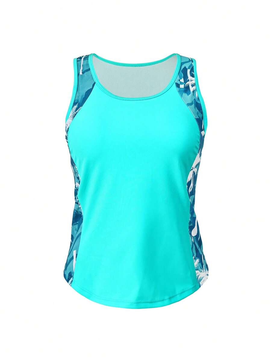 Conjunto de Praia 2 Peças com Regata e Saia Shorts Estampada
