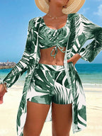 Conjunto Tropical 3 Peças com Saída de Praia