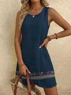 Vestido Curto Boho de Algodão com Bordado - La Lecce