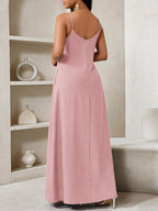 Vestido Maxi Boho de Alças com Costas Abertas e Bolsos - La Lecce